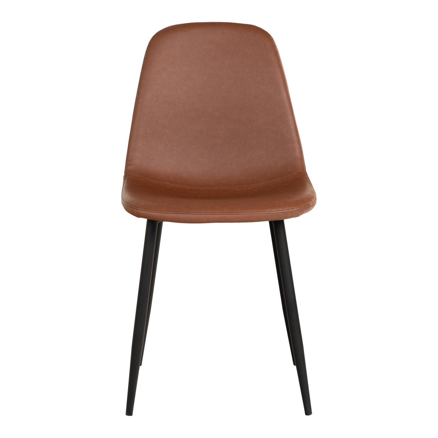 2-pk Stockholm spisestol lys brun PU-skinn