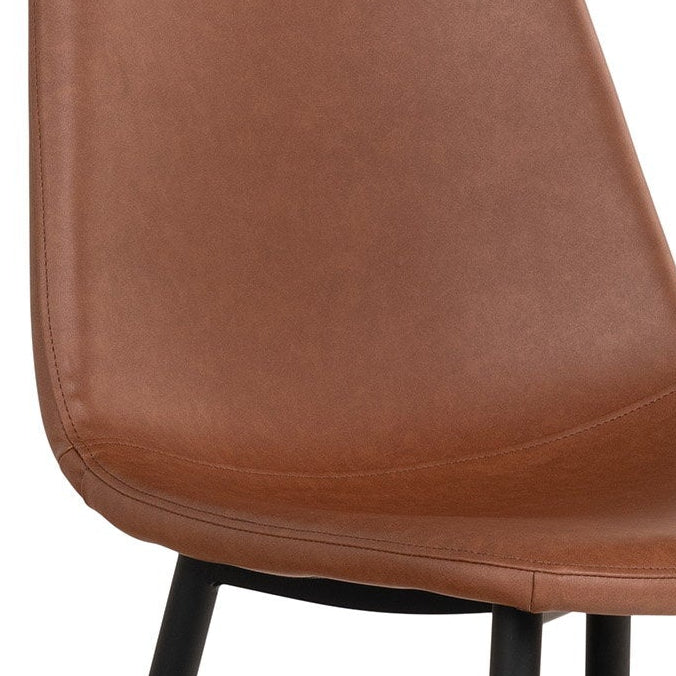 2-pk Stockholm spisestol lys brun PU-skinn