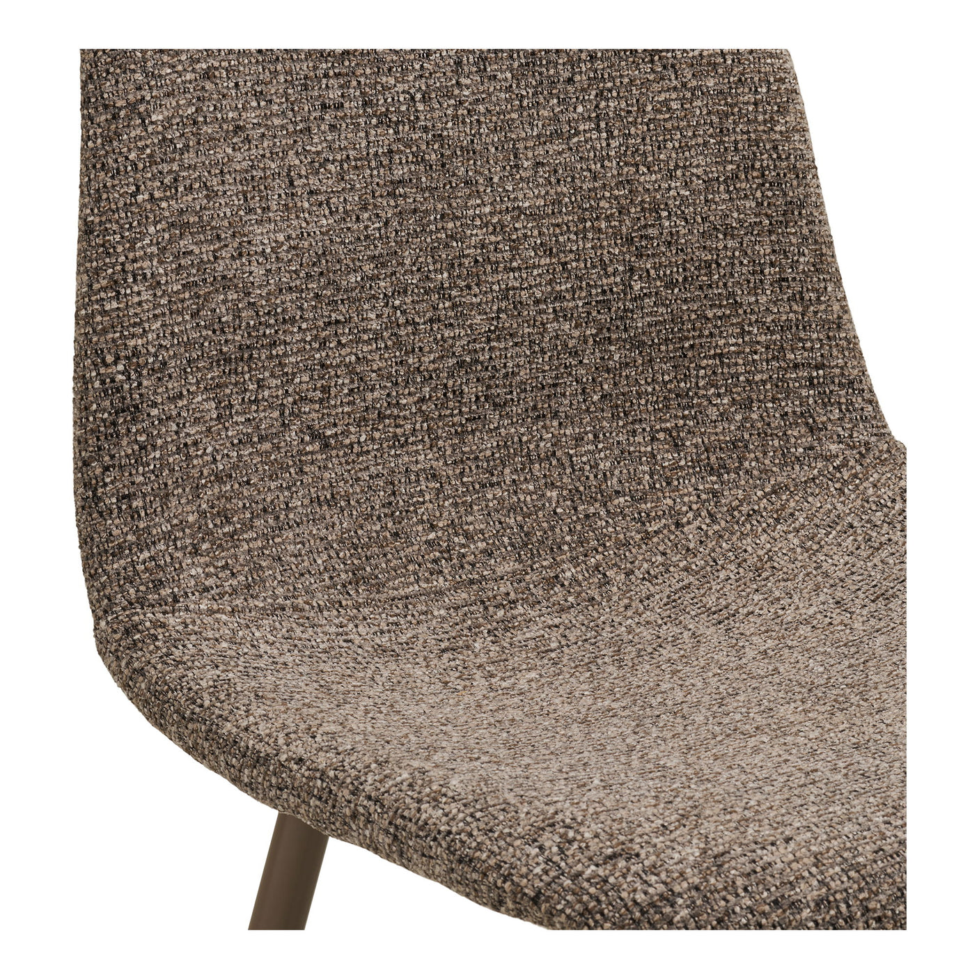 Detaljbilde av House Nordic Stockholm spisestol i lys brun – slitesterkt polyesterstoff med struktur.