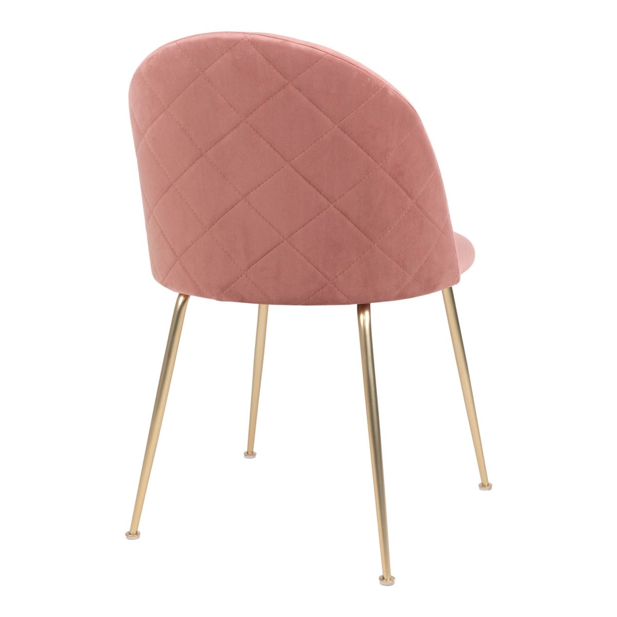 2 - pk Geneve velvet rosa/messing spisestol - Lindas Dekor