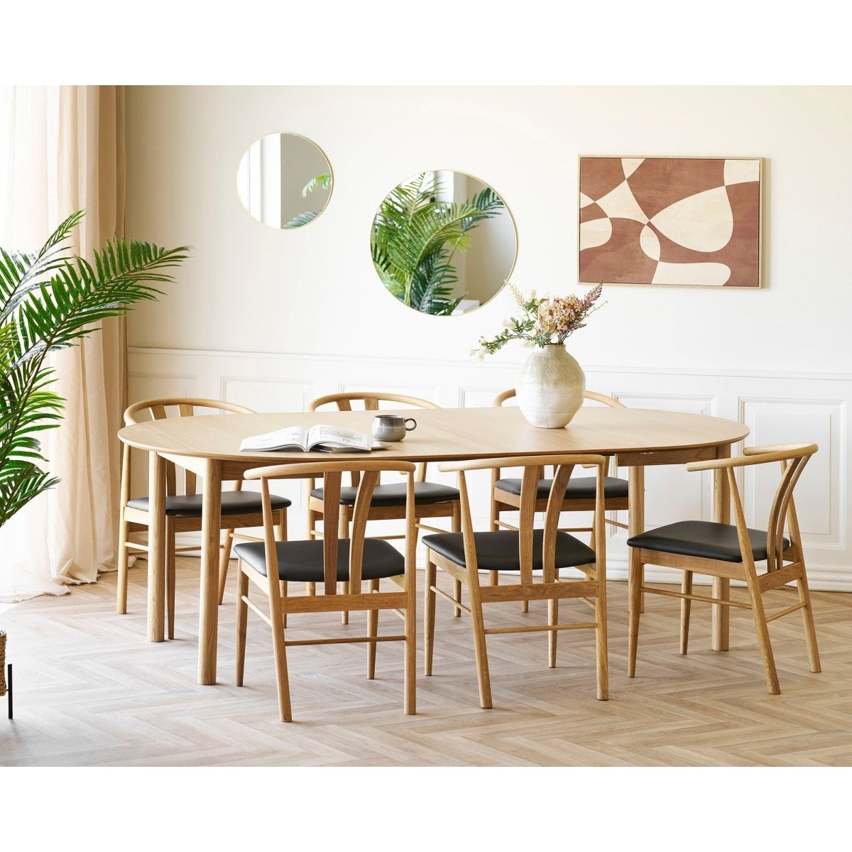 2 - pk Artenara spisestol oak veneer - Lindas Dekor