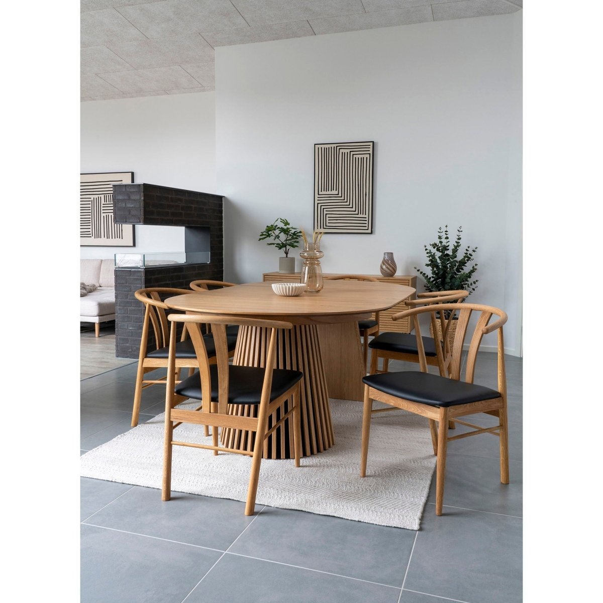 2 - pk Artenara spisestol oak veneer - Lindas Dekor