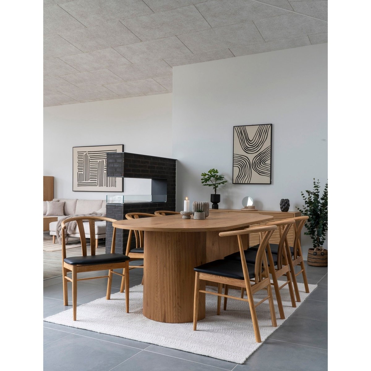 2 - pk Artenara spisestol oak veneer - Lindas Dekor