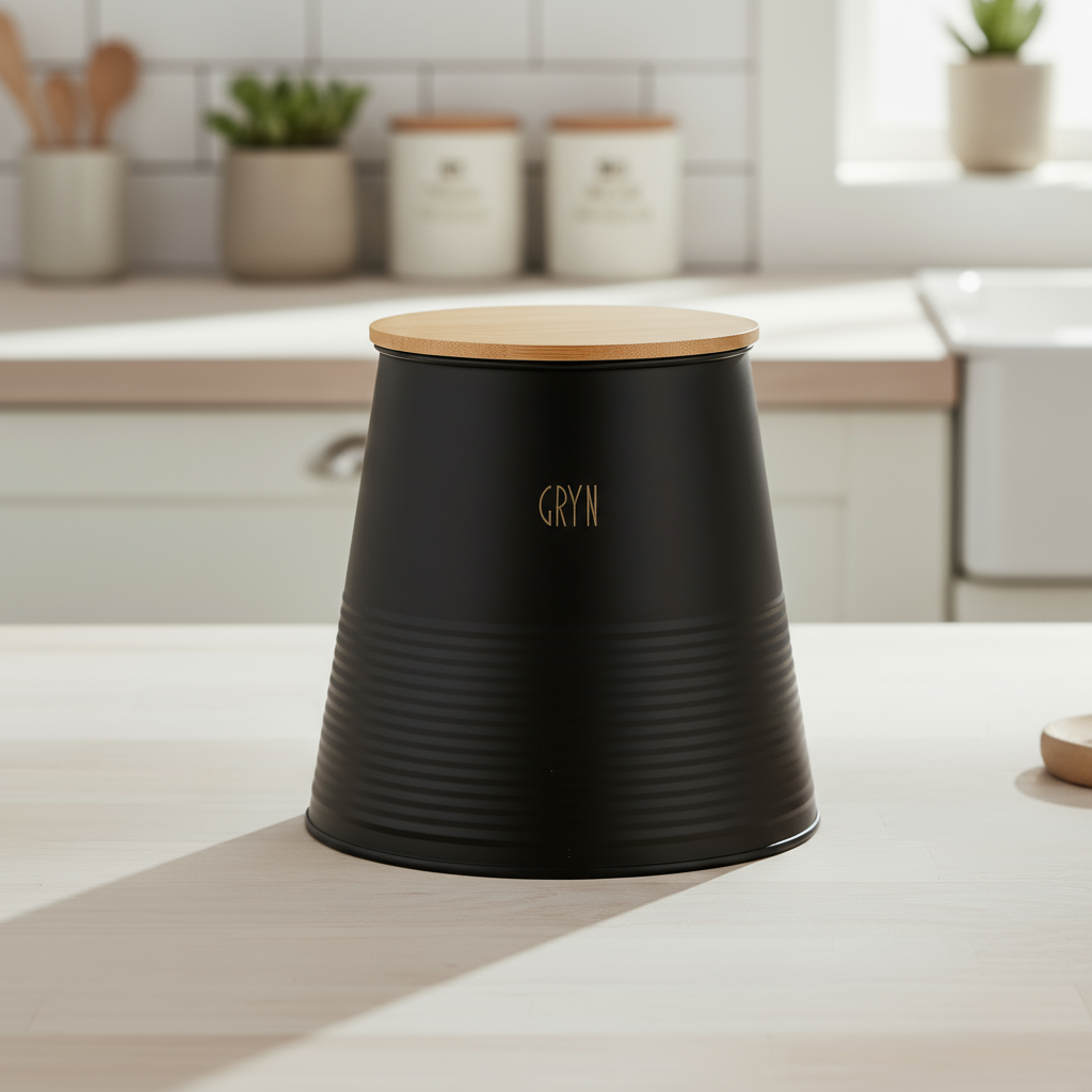 Oppbevaringsboks til gryn med skje 17,5 cm