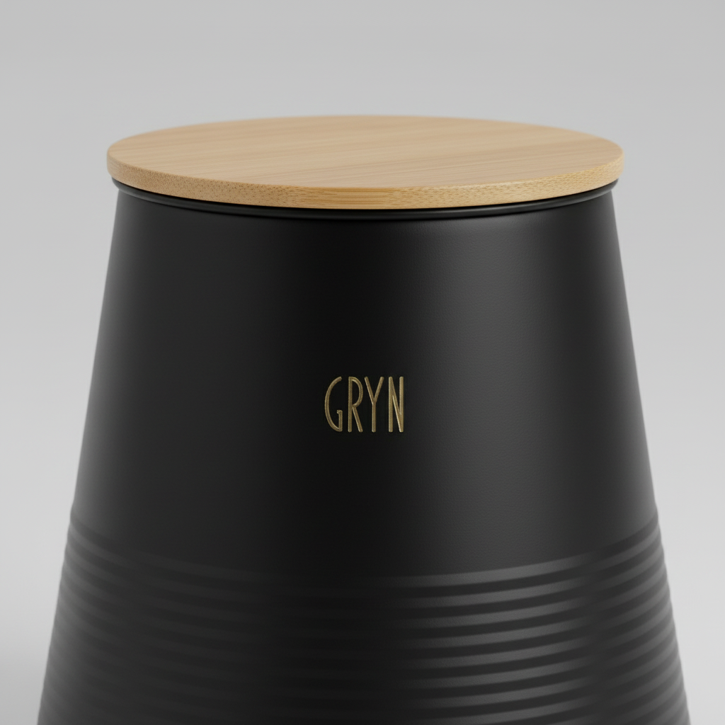 Oppbevaringsboks til gryn med skje 17,5 cm