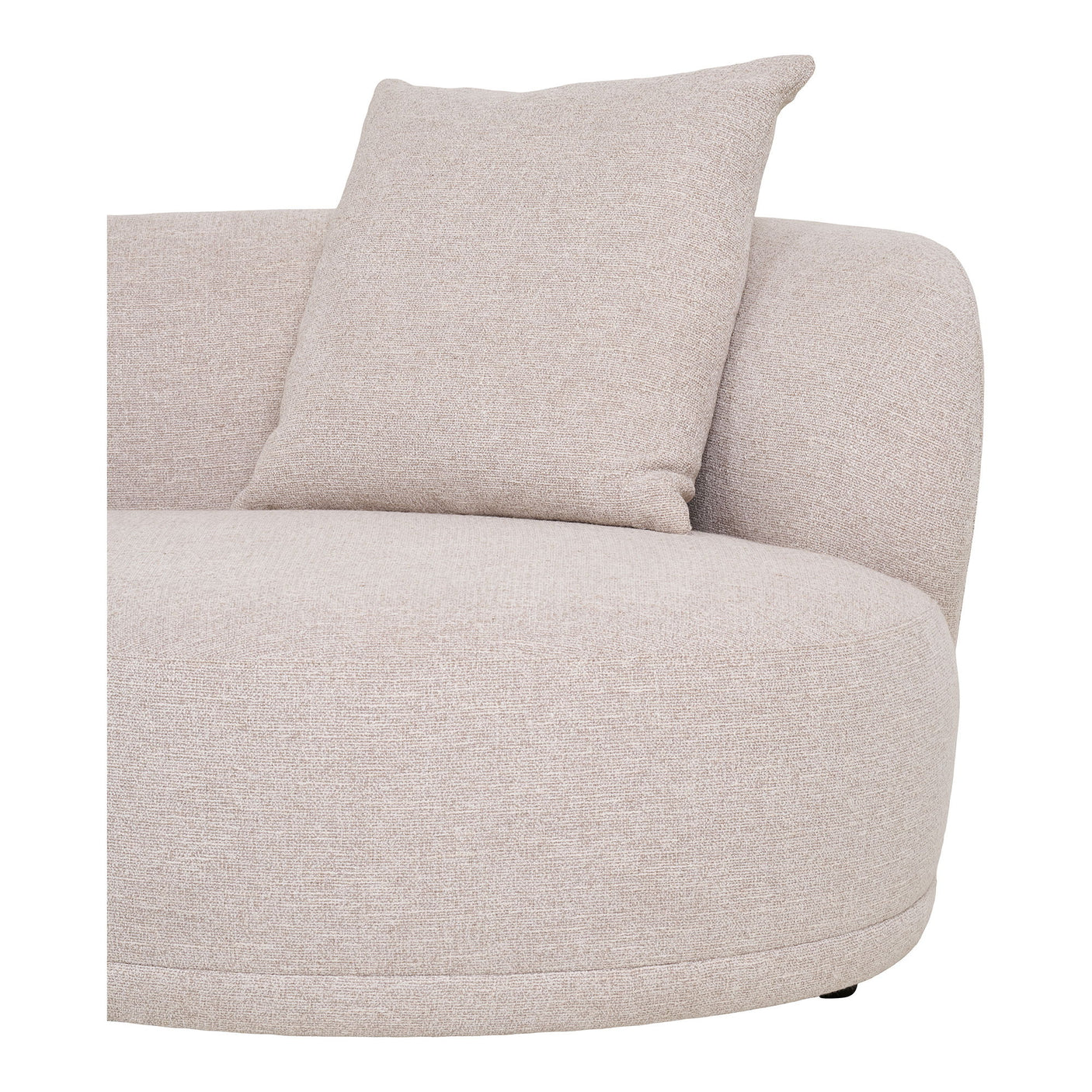 Kingston Lounge Sofa venstrevendt – stilfull sofa i beige sett fra siden.