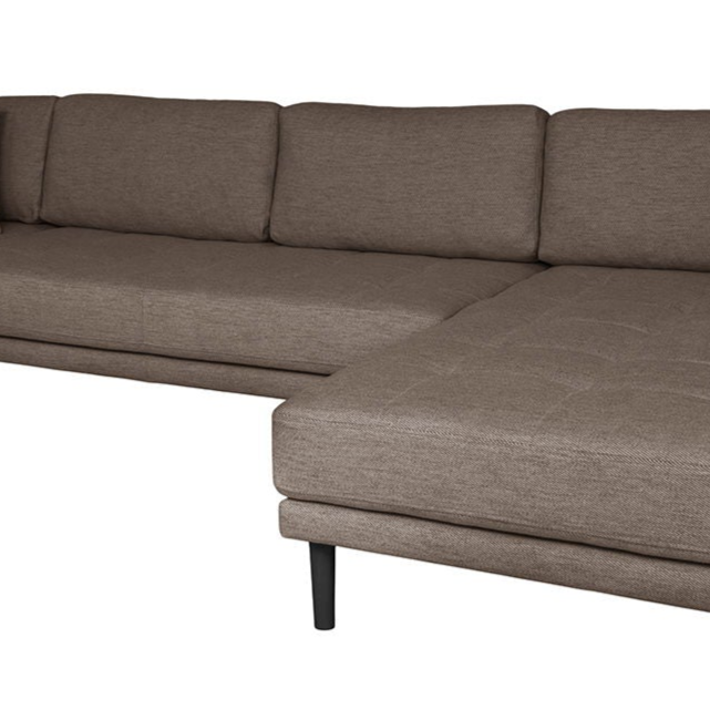 Lido U-sofa zoomet inn på stoff