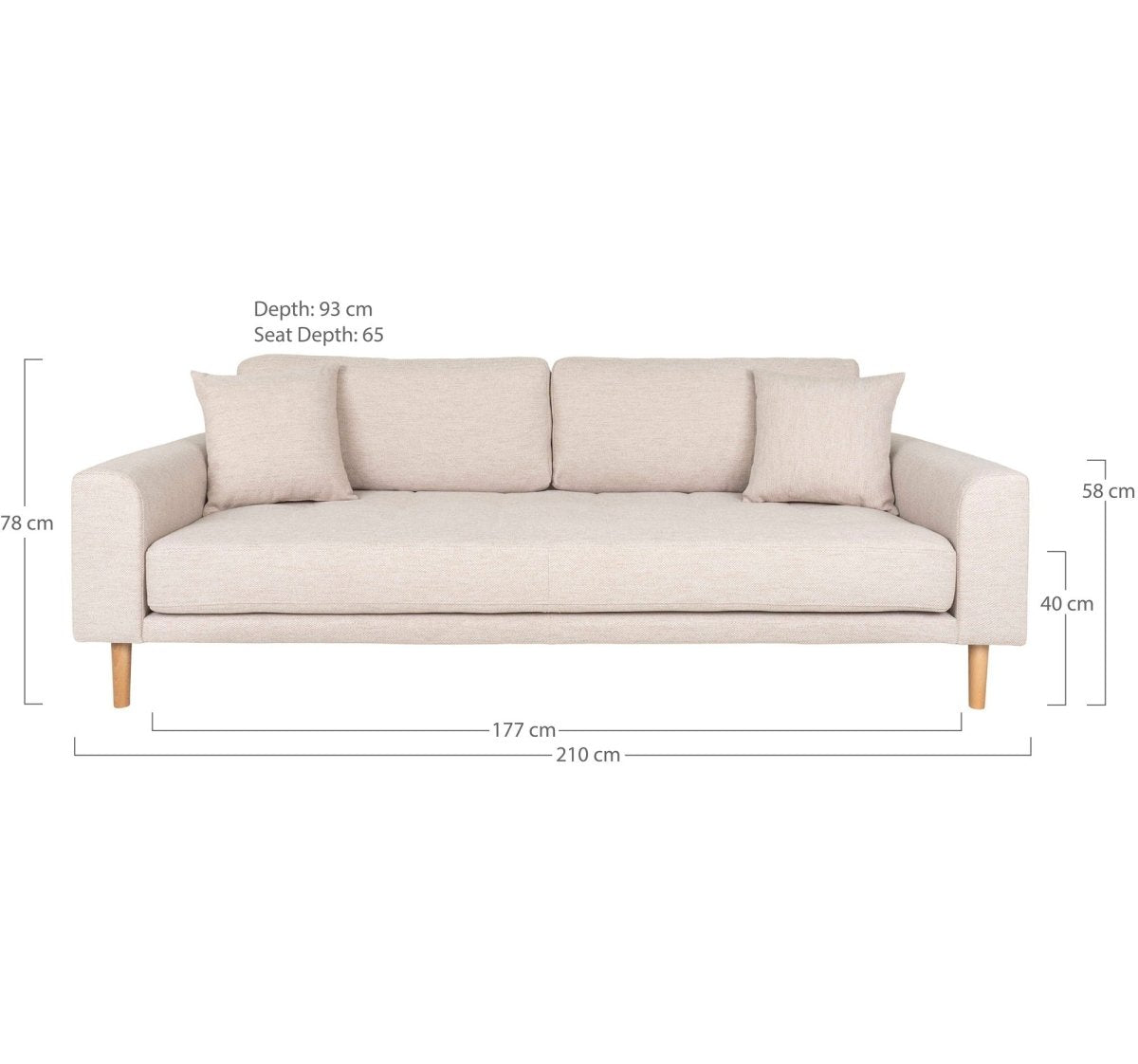 Lido Lounge sofa sand - Lindas Dekor