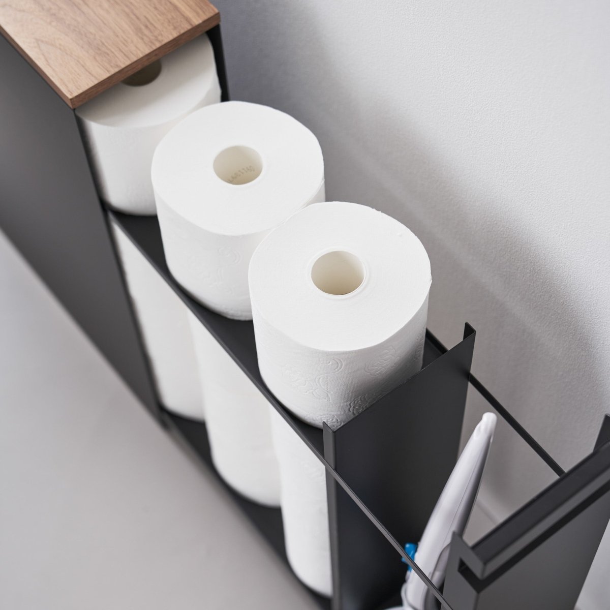Uttrekkbar oppbevaringshylle sort, 55 x 56 cm - Lindas Dekor