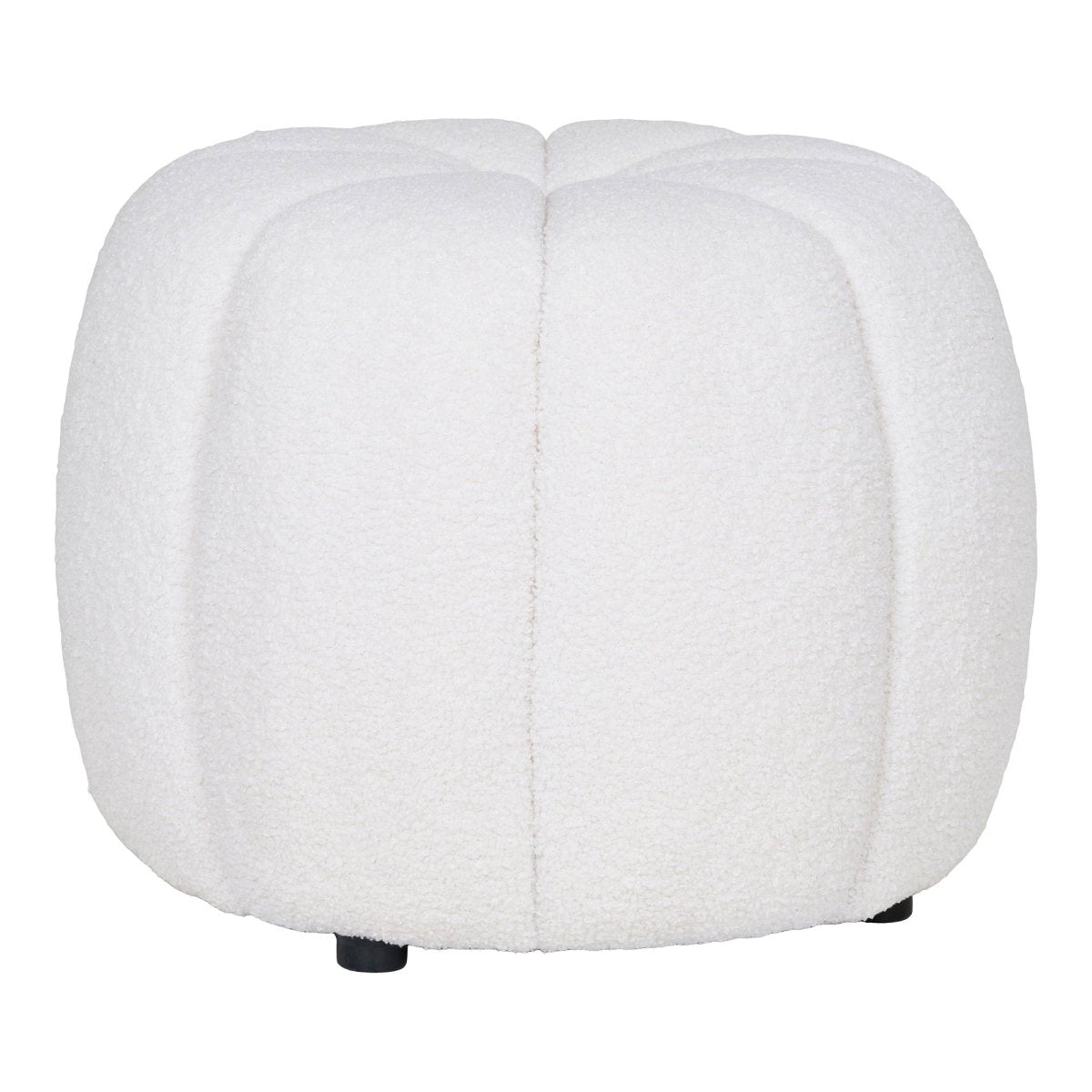 Paisley puff off - white ø48 cm - Lindas Dekor