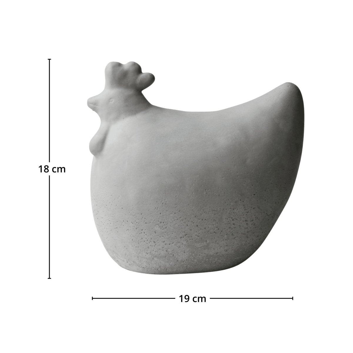 DBKD Concrete Hen 18 cm påskepynt - Lindas Dekor