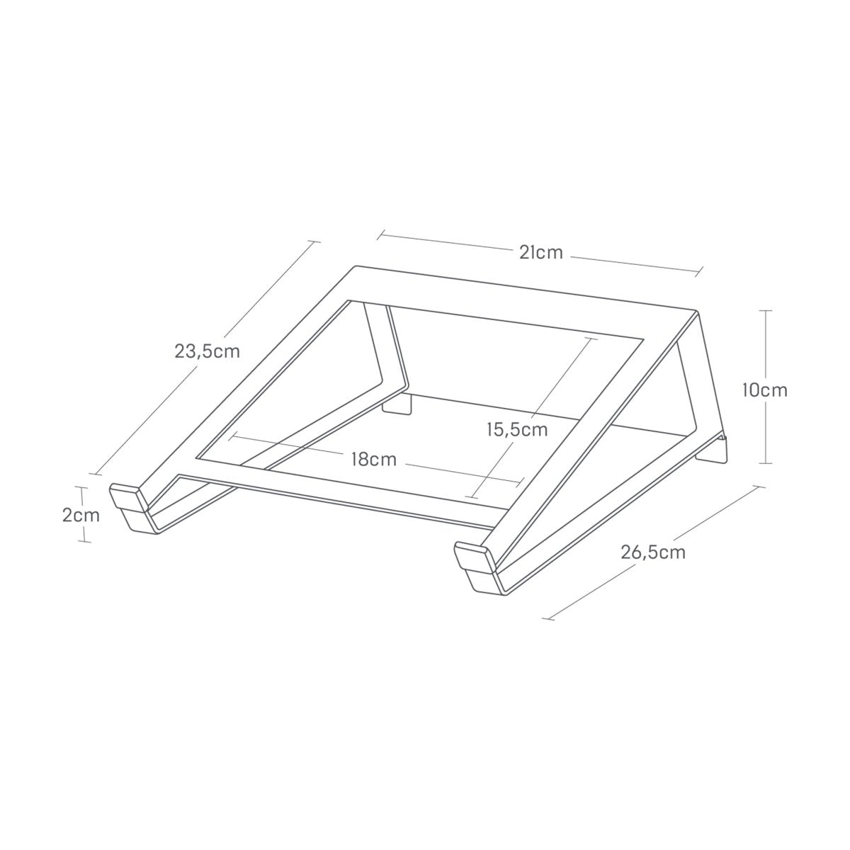 Justerbart stativ for laptop/nettbrett sort - Lindas Dekor