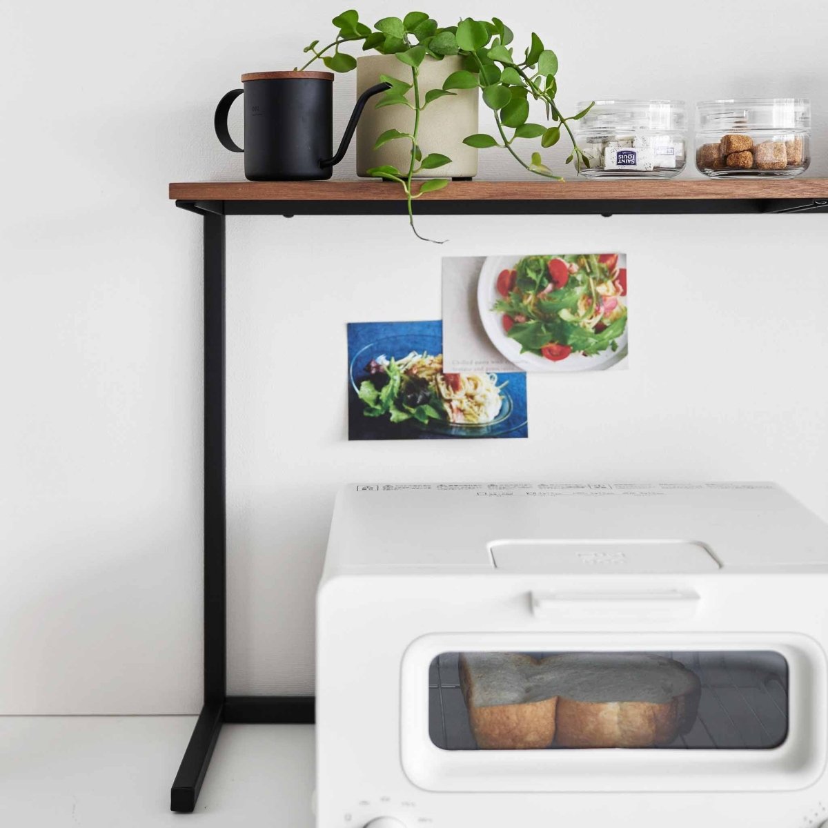 Frittstående hylle til kjøkkenbenk sort 90 x 46,7 cm - Lindas Dekor