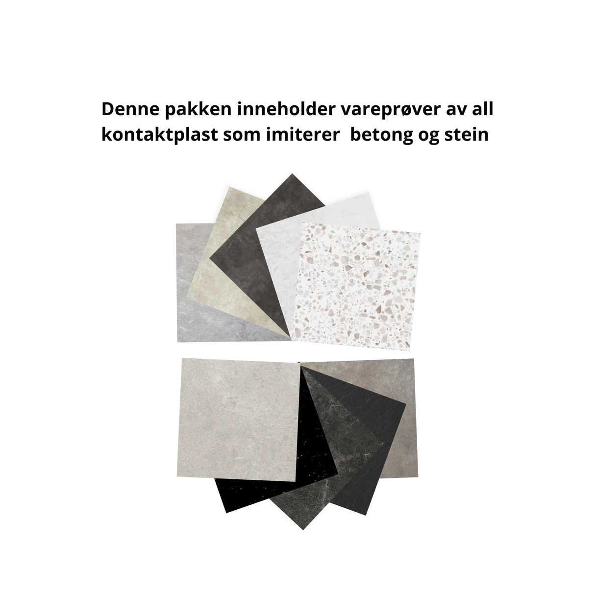 Vareprøvepakke betong og stein kontaktplast