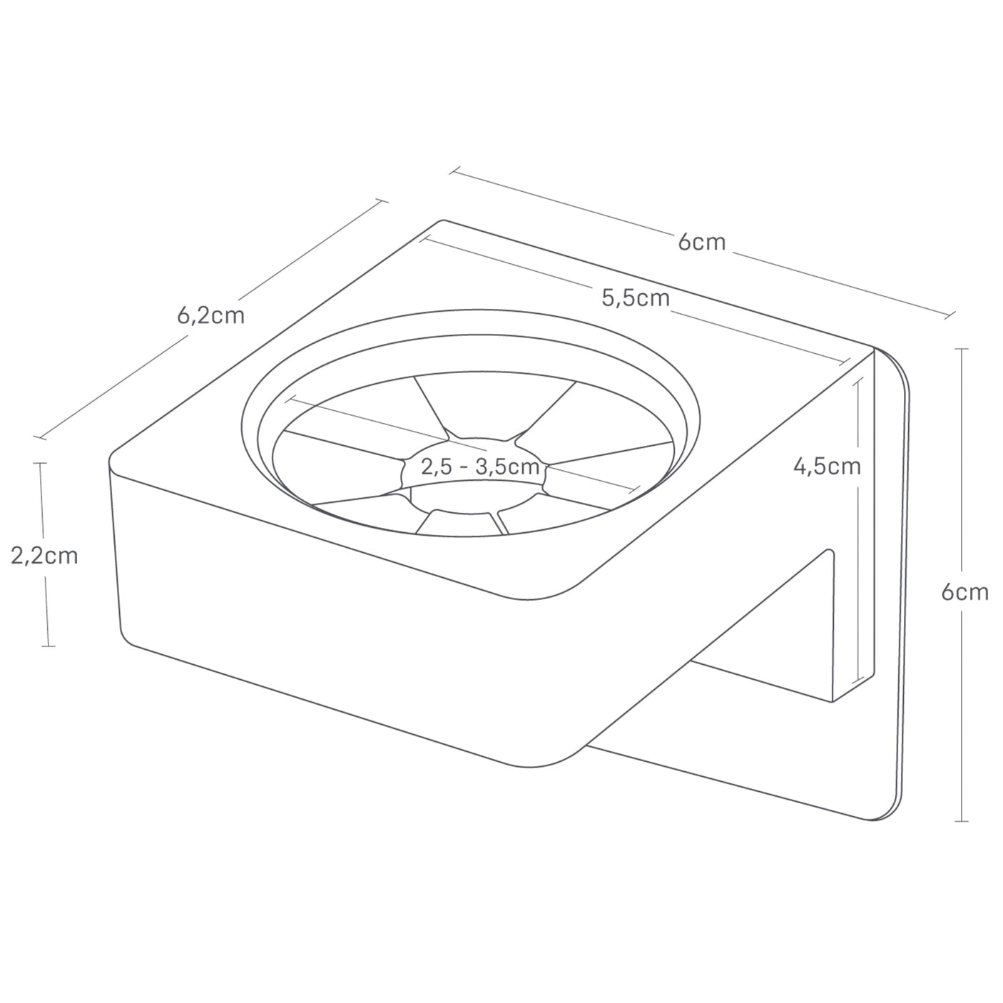 Genial rund holder som passer perfekt til kjøkkenet eller på badet for å organisere tannbørster, hårbørster eller kjøkkenartikler.