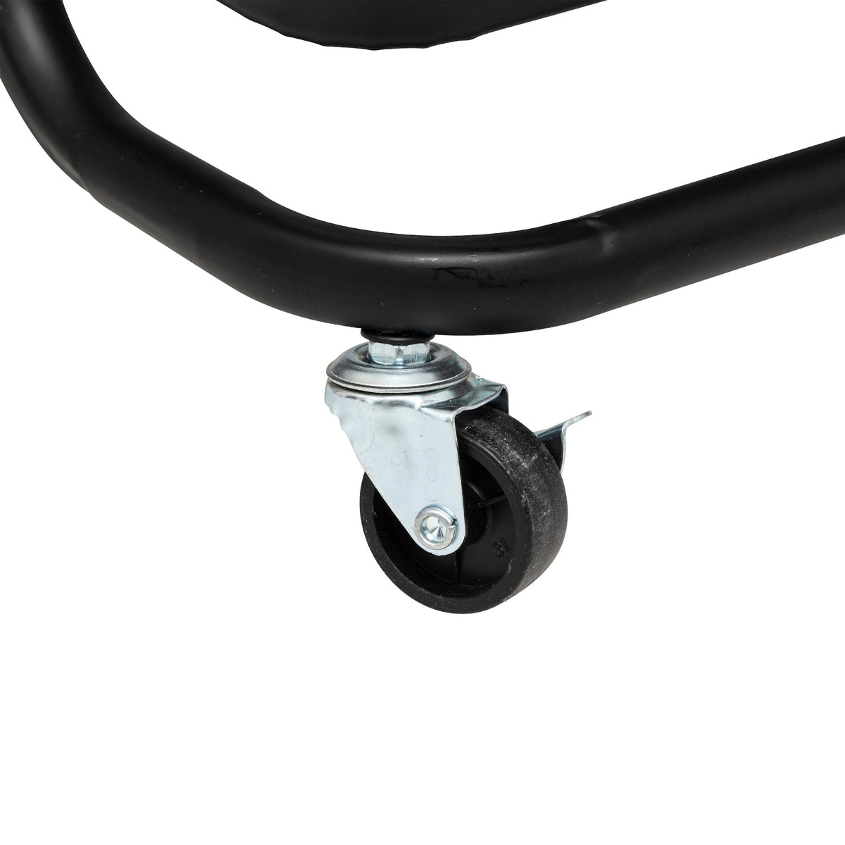 Rullevogn Black Edition 3 hyller sort 86 cm, nærbilde av et hjul