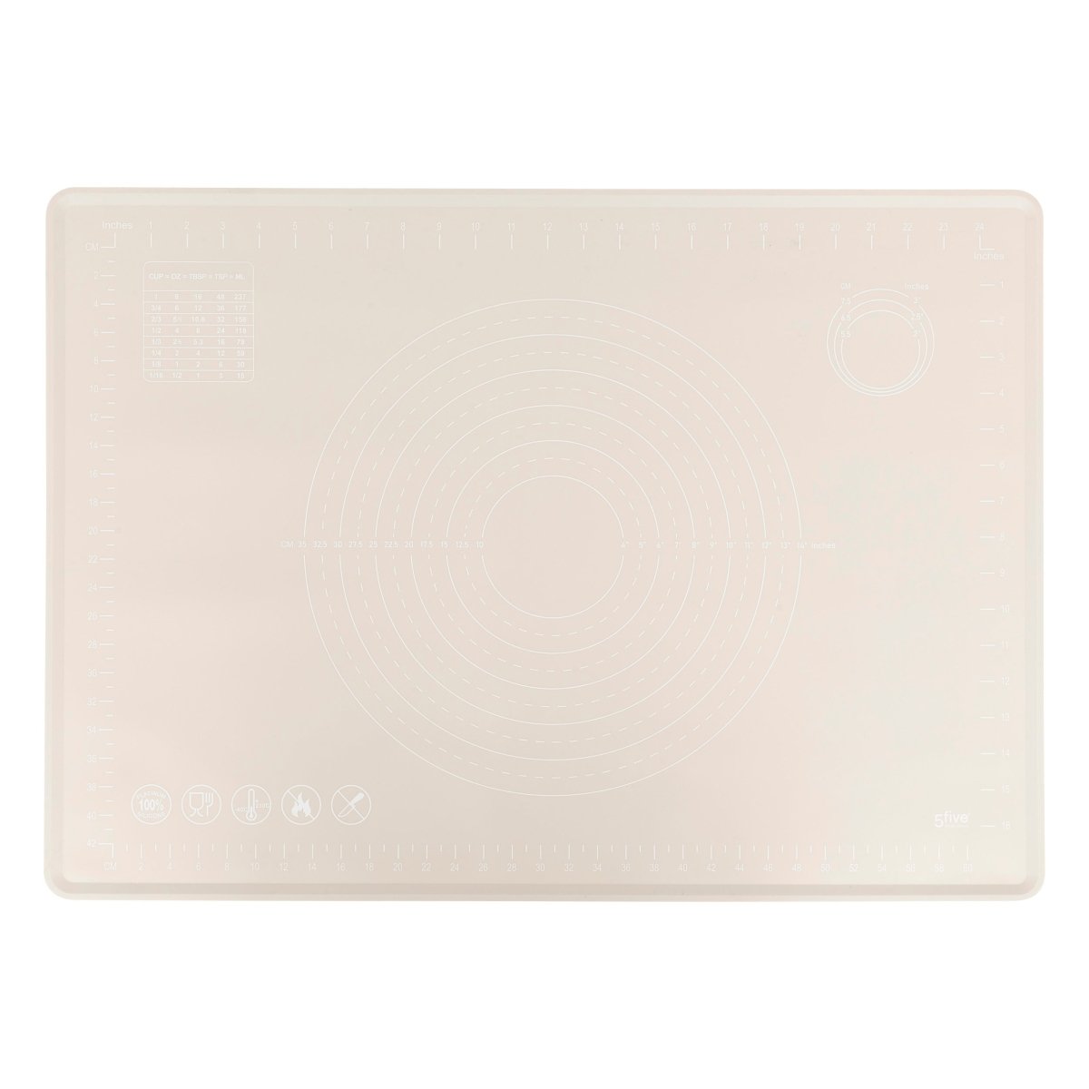 Beige bakematte i silikon 69,8 x 49,7 cm