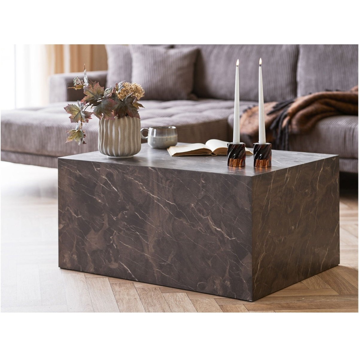 Prague sofabord brun 60 x 80 x 40 cm - Lindas Dekor