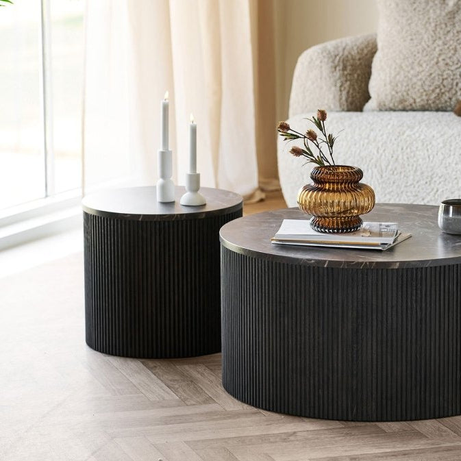 Rota sidebord, mørk brun ø45 cm - Lindas Dekor