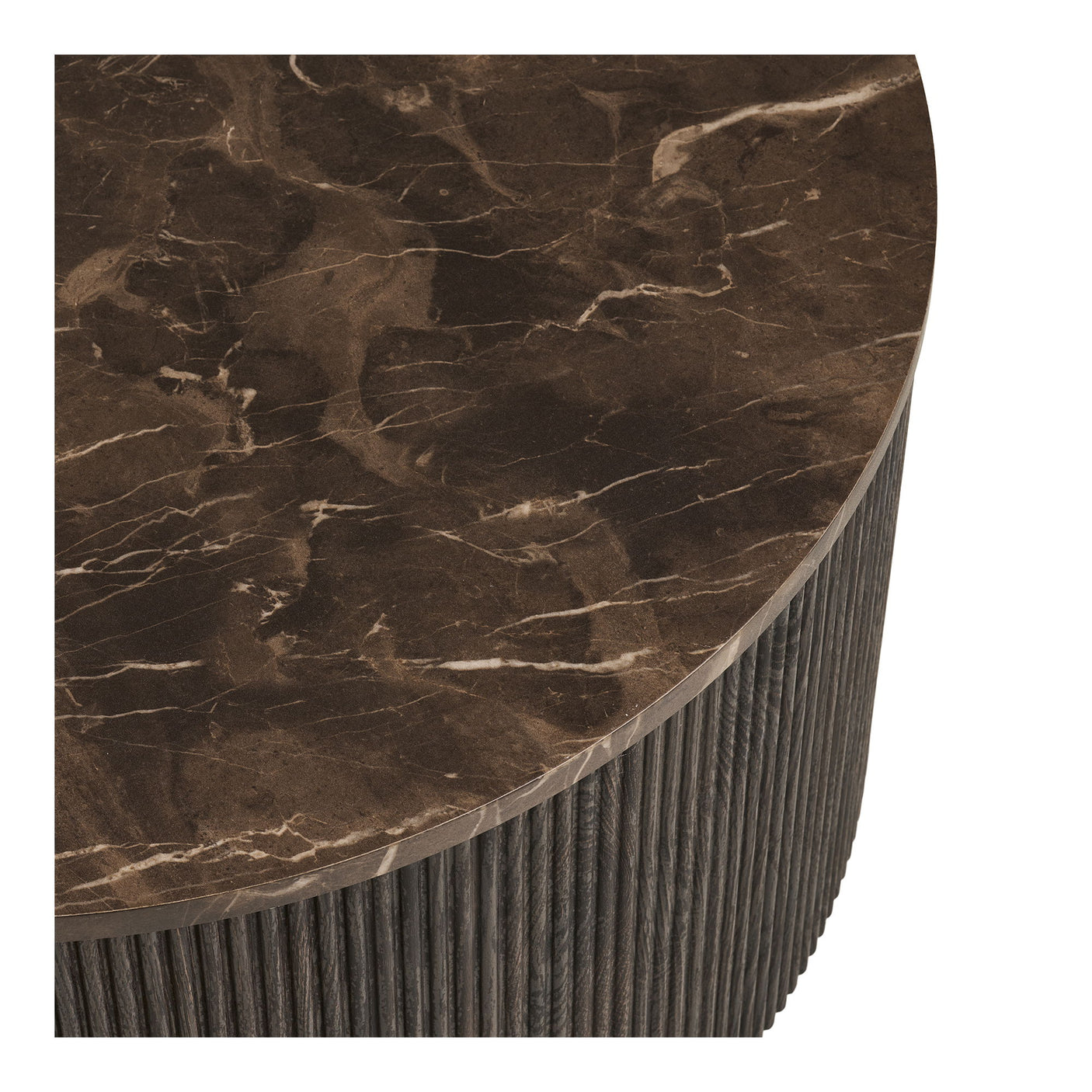 House Nordic Rota sofabord rund, mørk brun ø80 cm