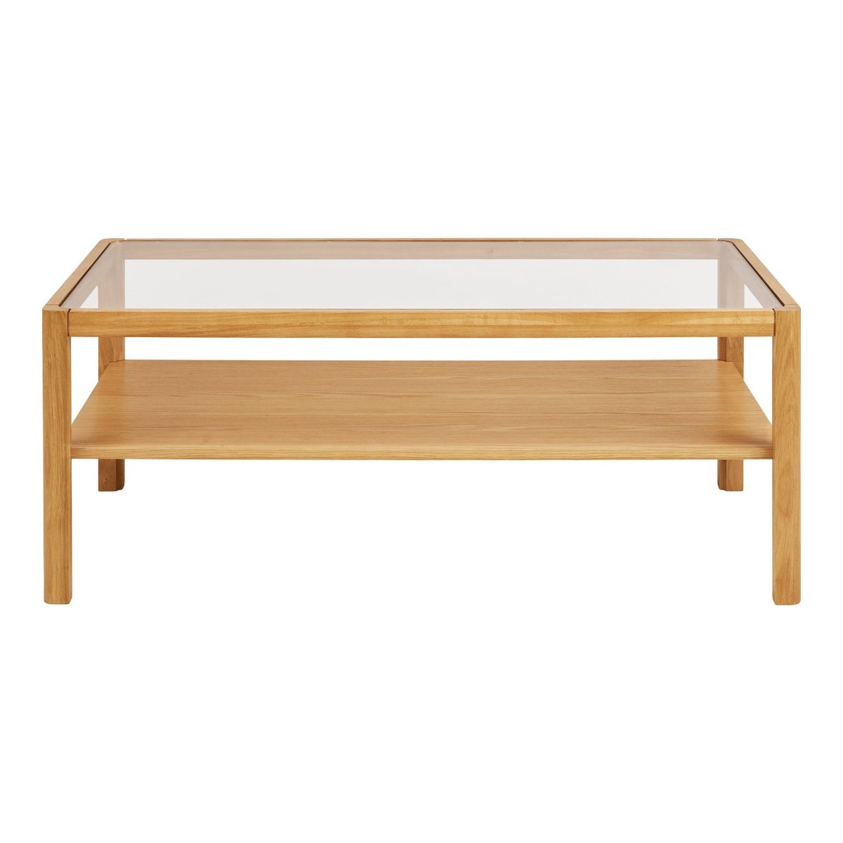 Lourmarin sofabord eik og herdet glass 110 x 60 x 45 cm