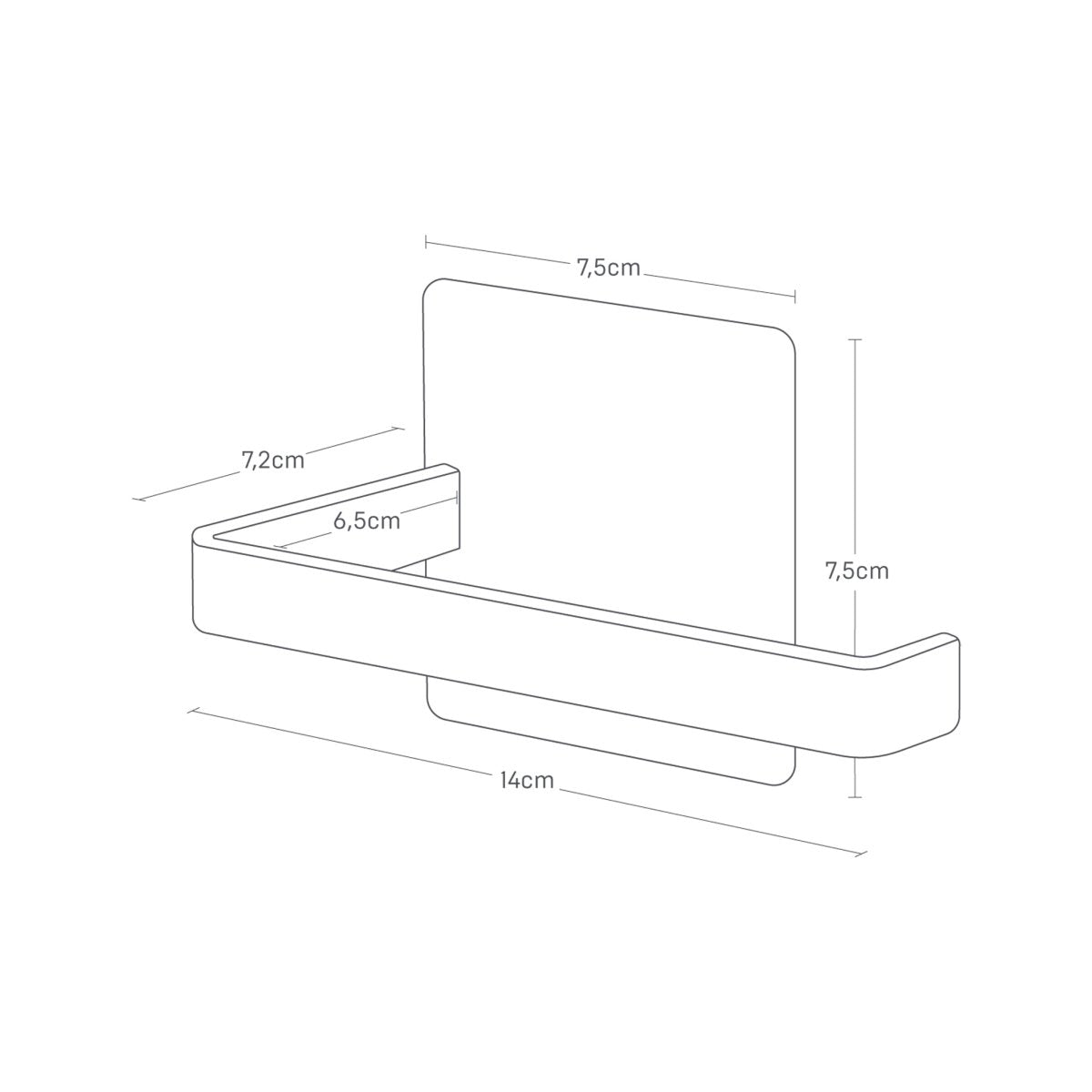 Dorullholder magnetisk sort - Lindas Dekor