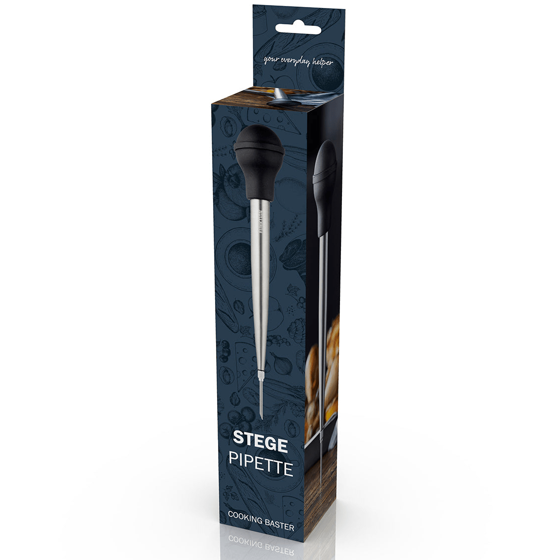Stekepipette stål 32 cm - Lindas Dekor