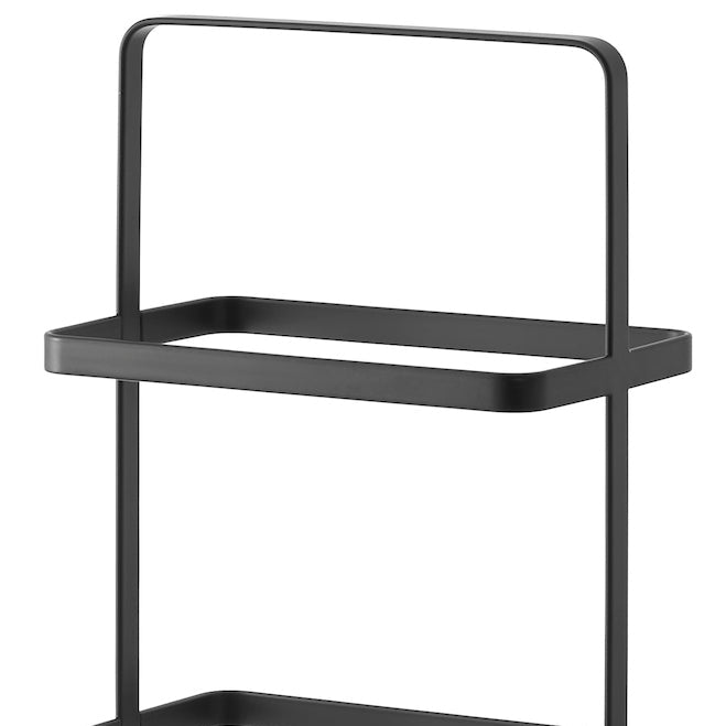 Skohylle i sort, perfekt for å organisere fottøy på en ryddig og estetisk måte.