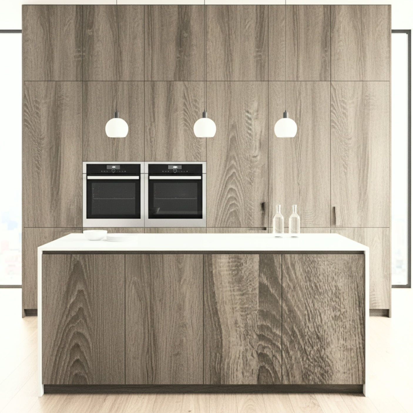 Glasgow oak kontaktplast på kjøkkenfronter