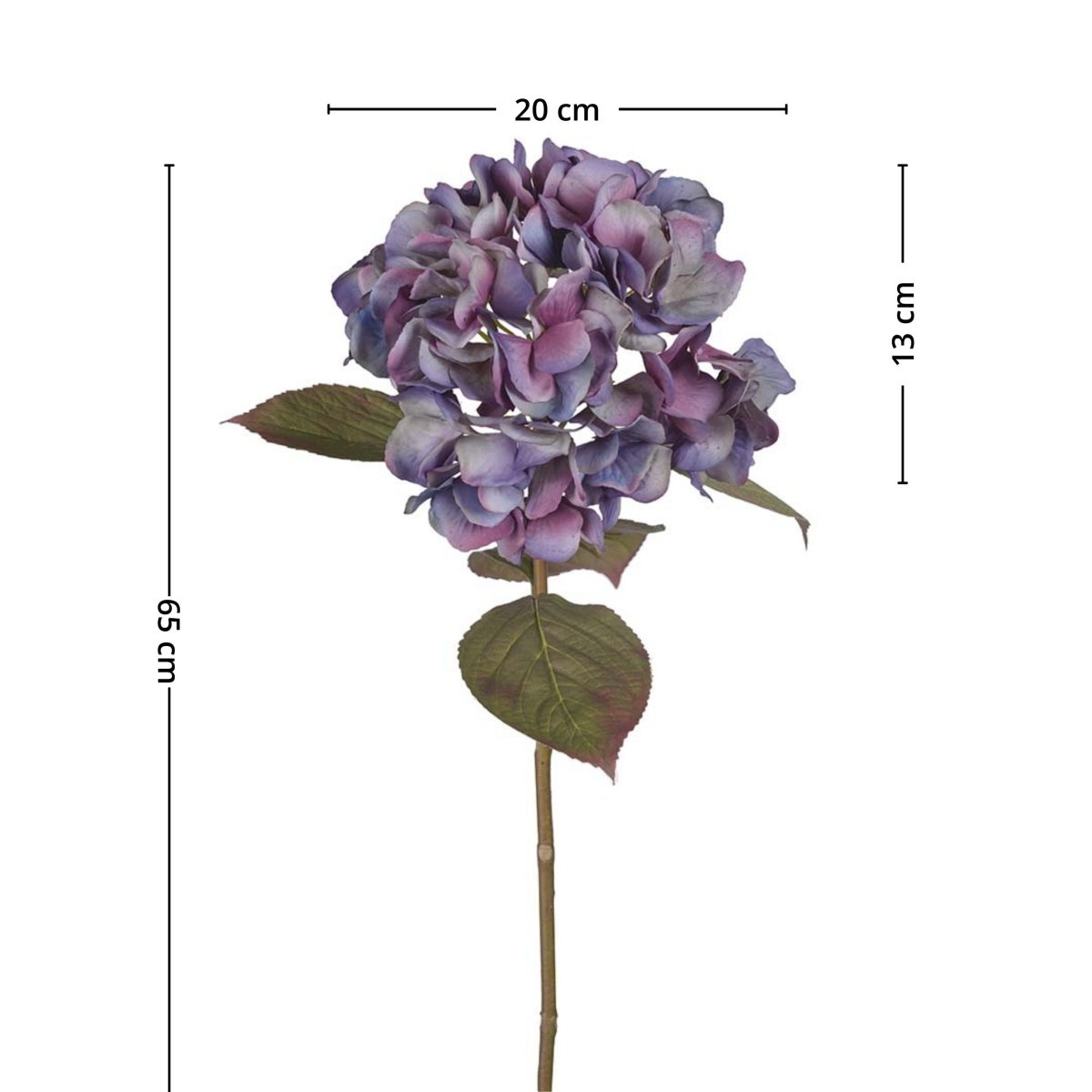 Blå og lilla dekorblomst til borddekking og interiørstyling