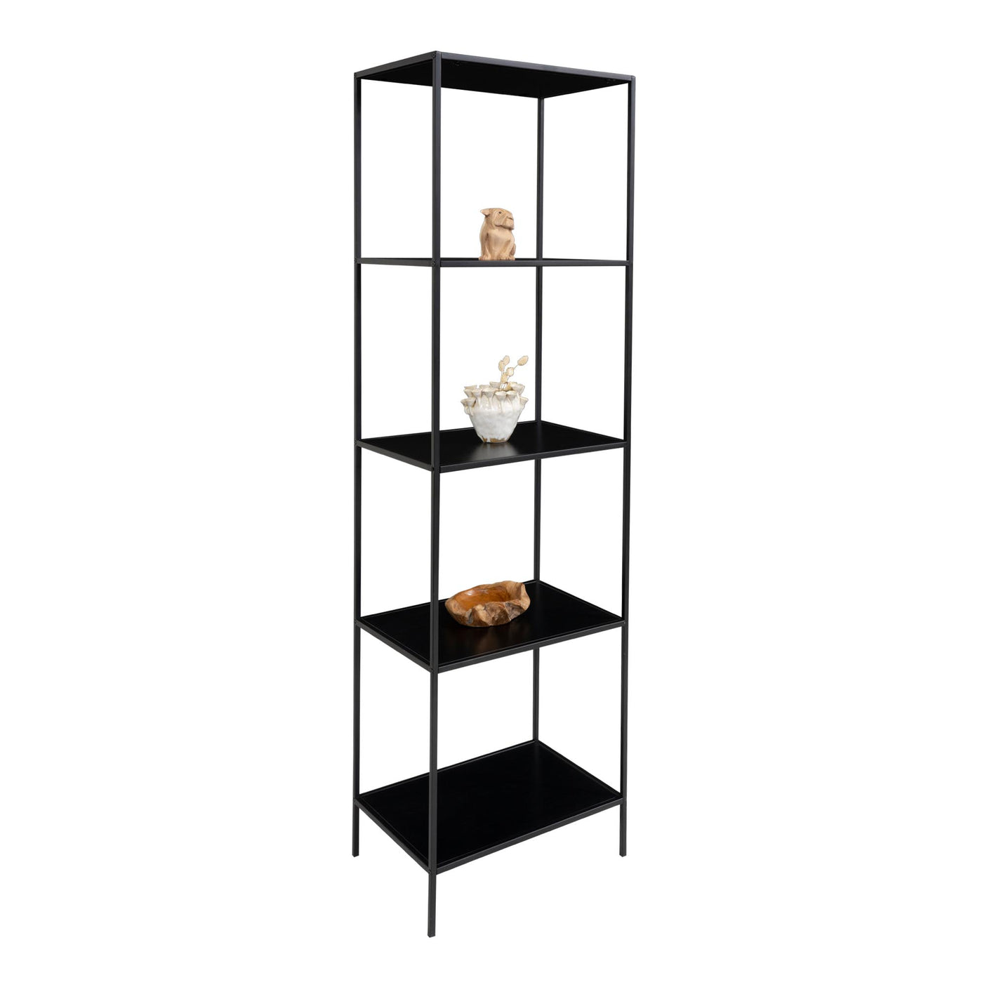 Vita bokhylle 5 hyller sort 51x36x170 cm