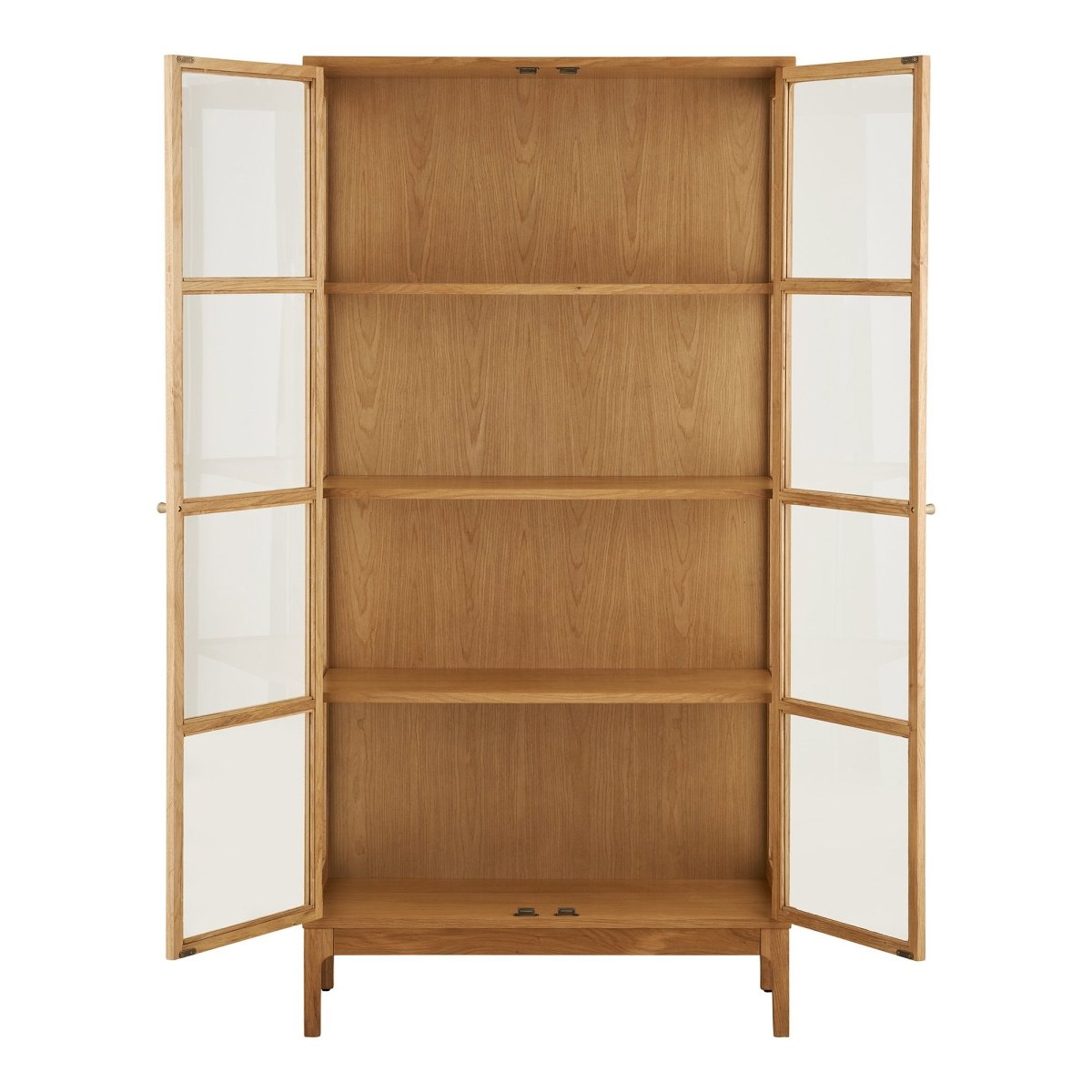 Zamora vitrineskap 2 glassdører eik natur 90x40x180 cm - bilde 3