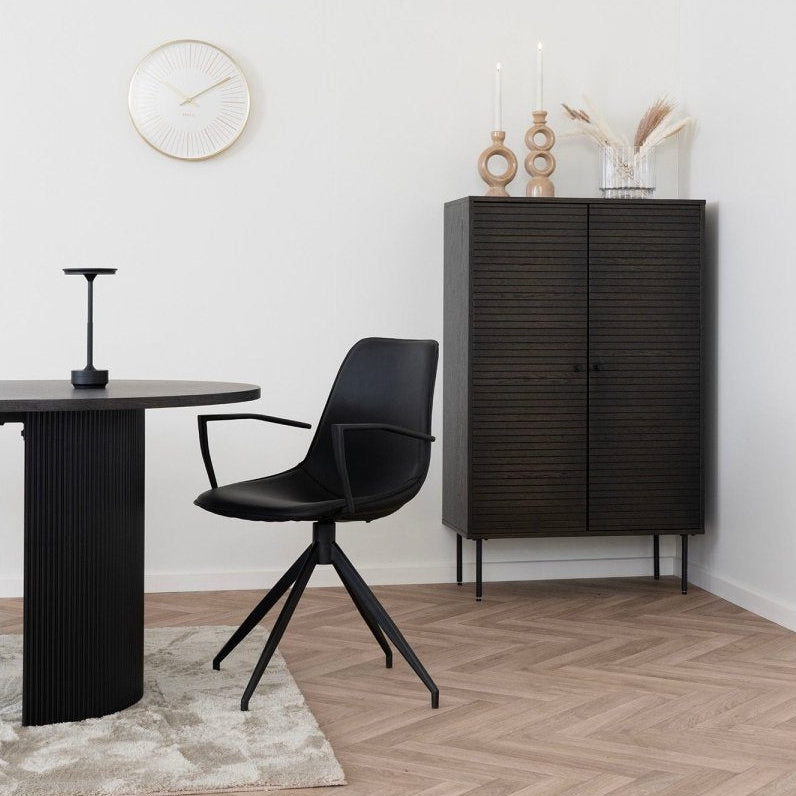 Kyoto skap smoked oak veneer 80 x 40 x 130 cm - Lindas Dekor