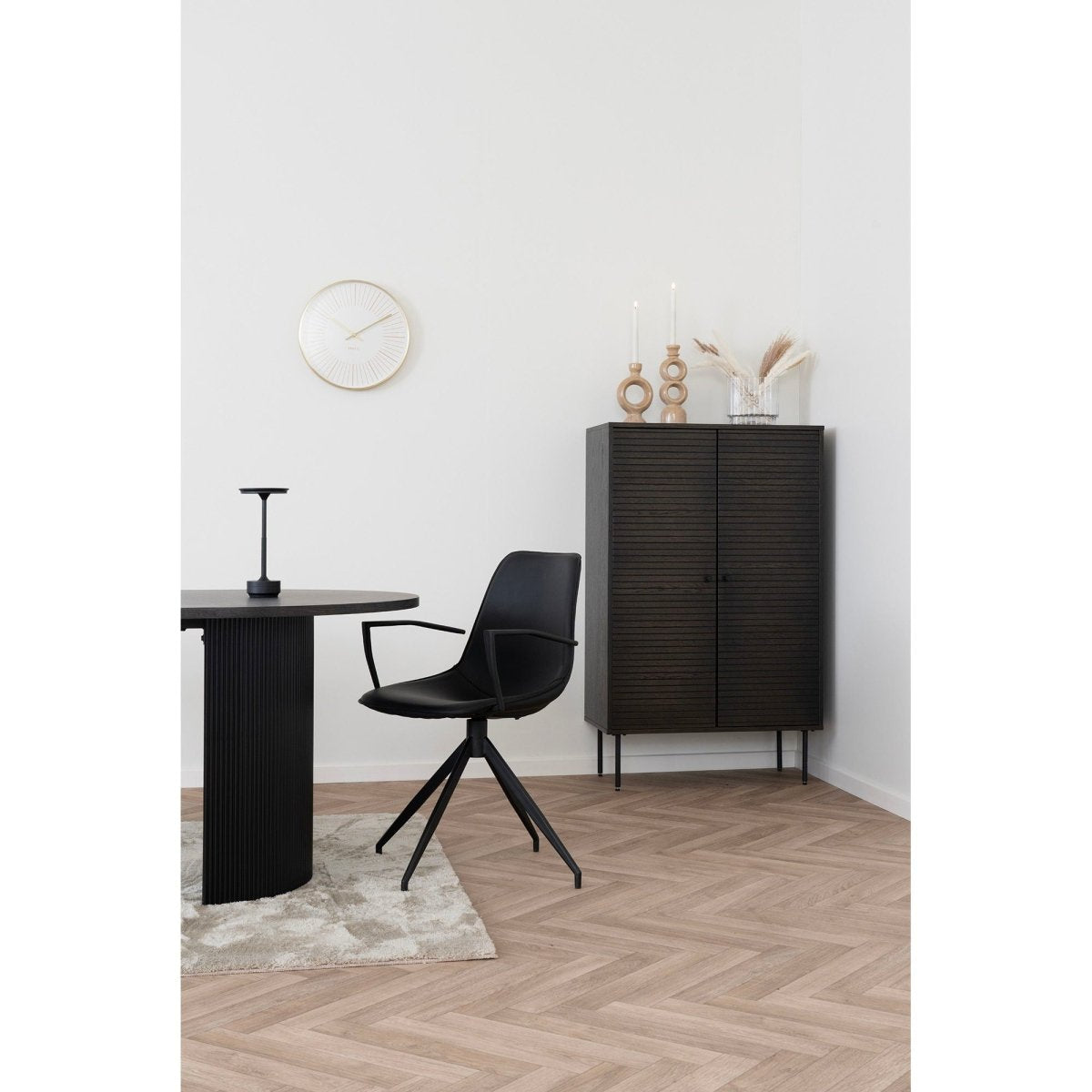 Kyoto skap smoked oak veneer 80 x 40 x 130 cm - Lindas Dekor