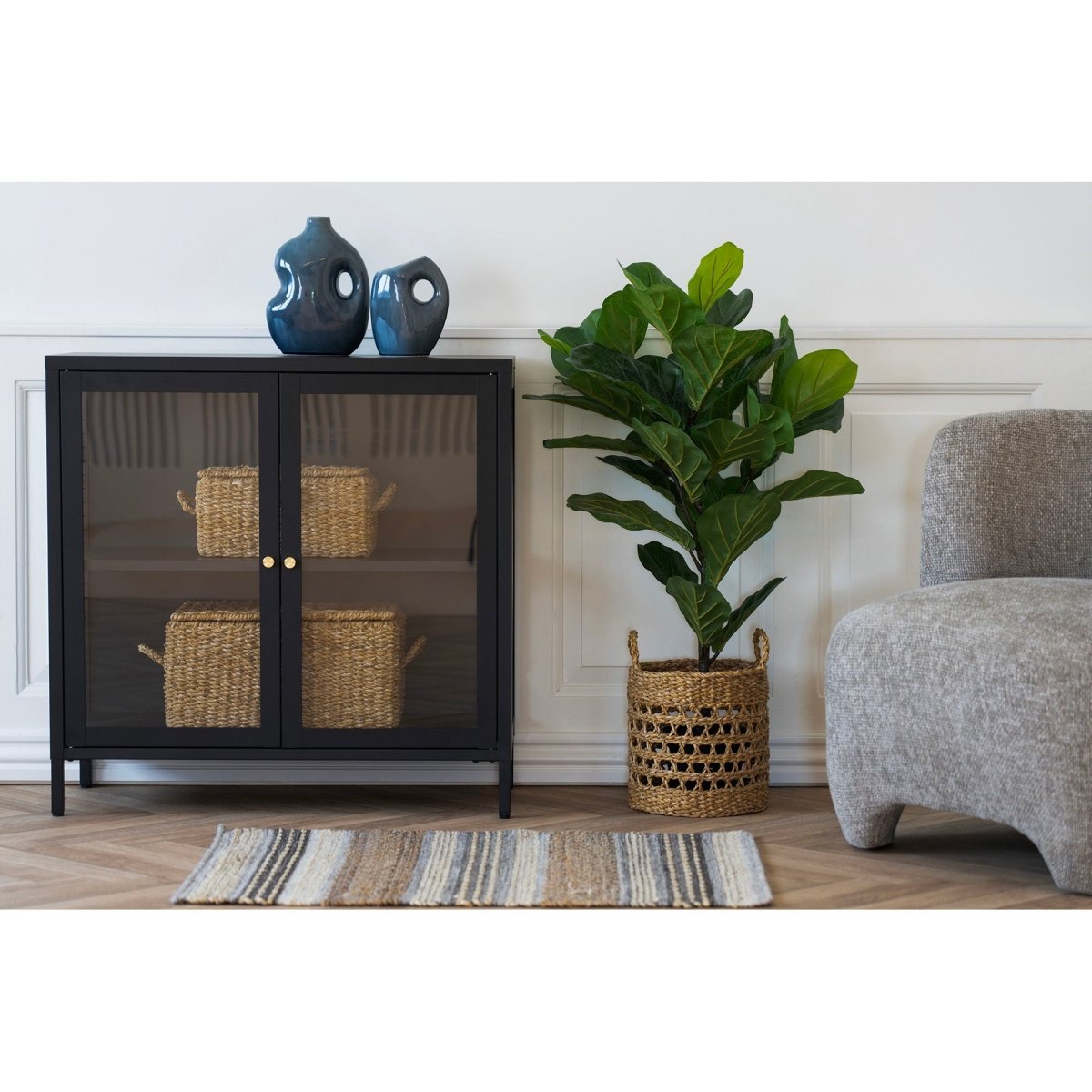 Dalby skap sort 80 x 80 cm - Lindas Dekor