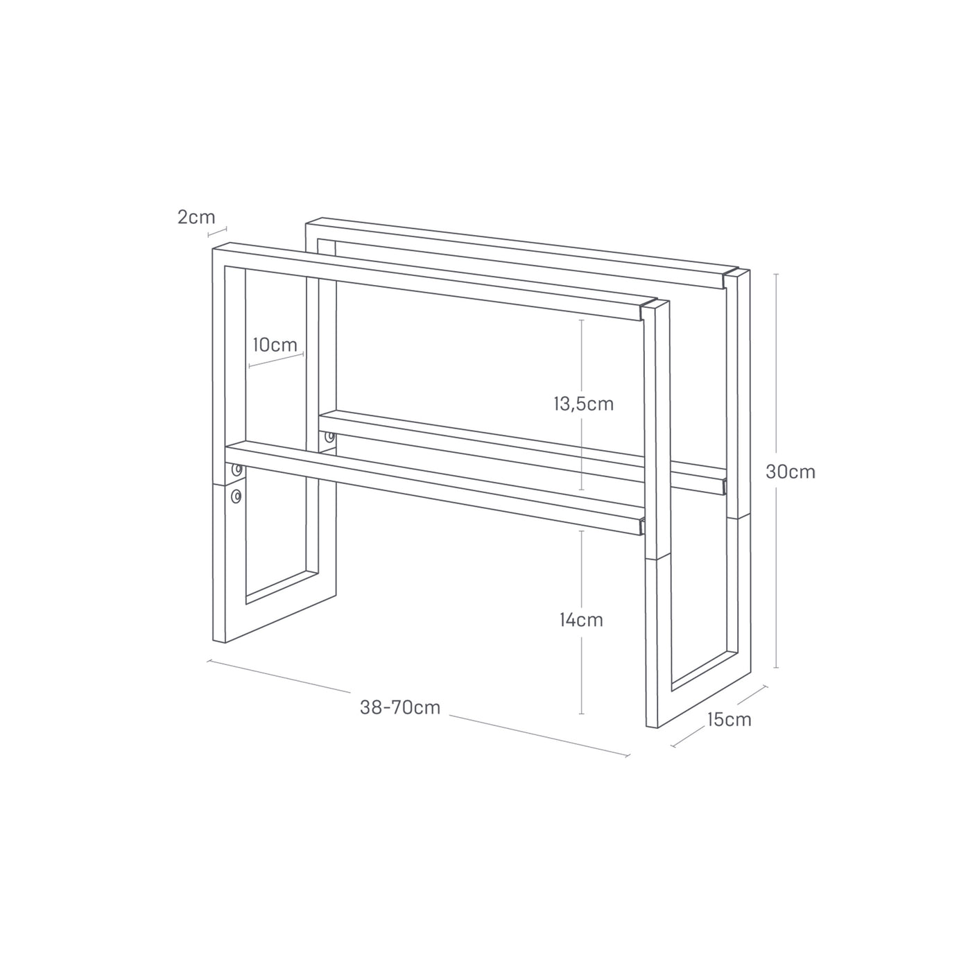 Elegant og praktisk skohylle for organisert entré.