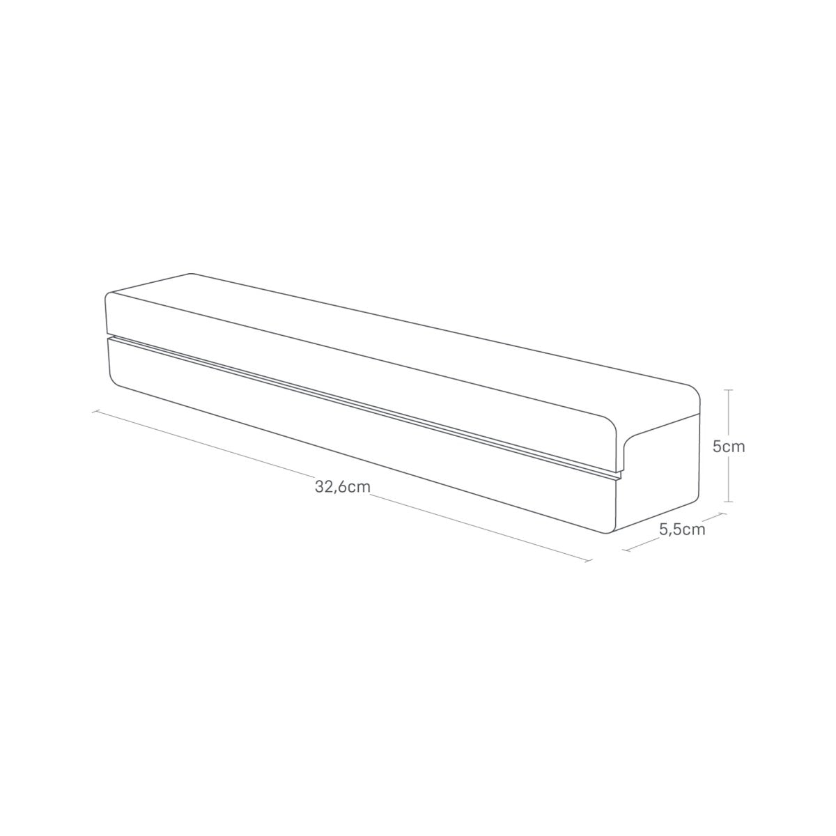 Magnetisk foliedispenser hvit 32,5 cm - Lindas Dekor