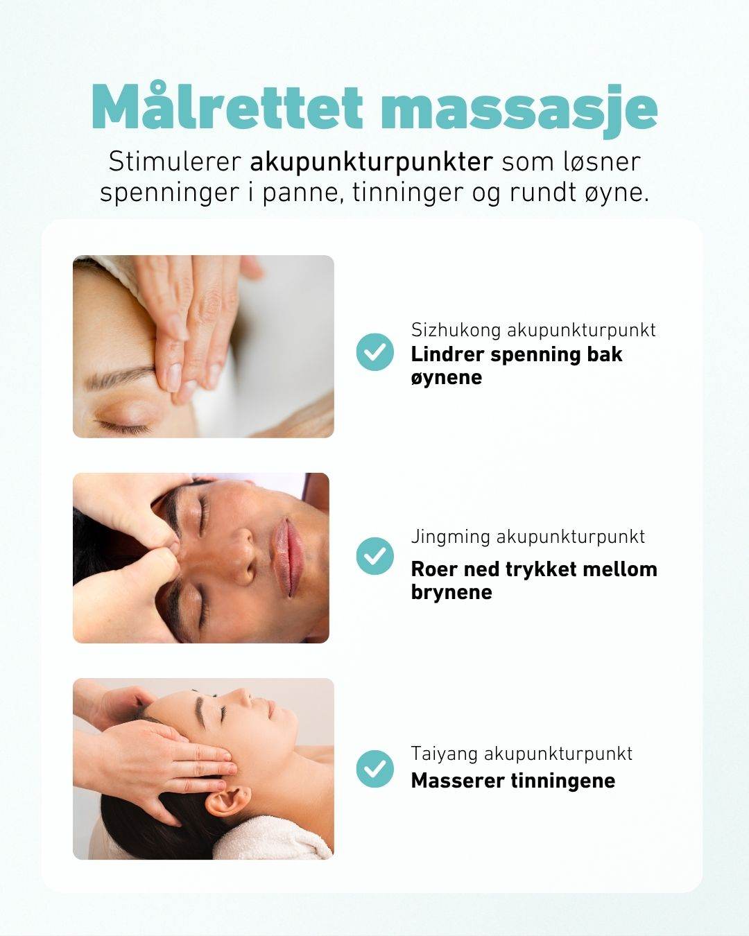 Massasjemaske for hodepine