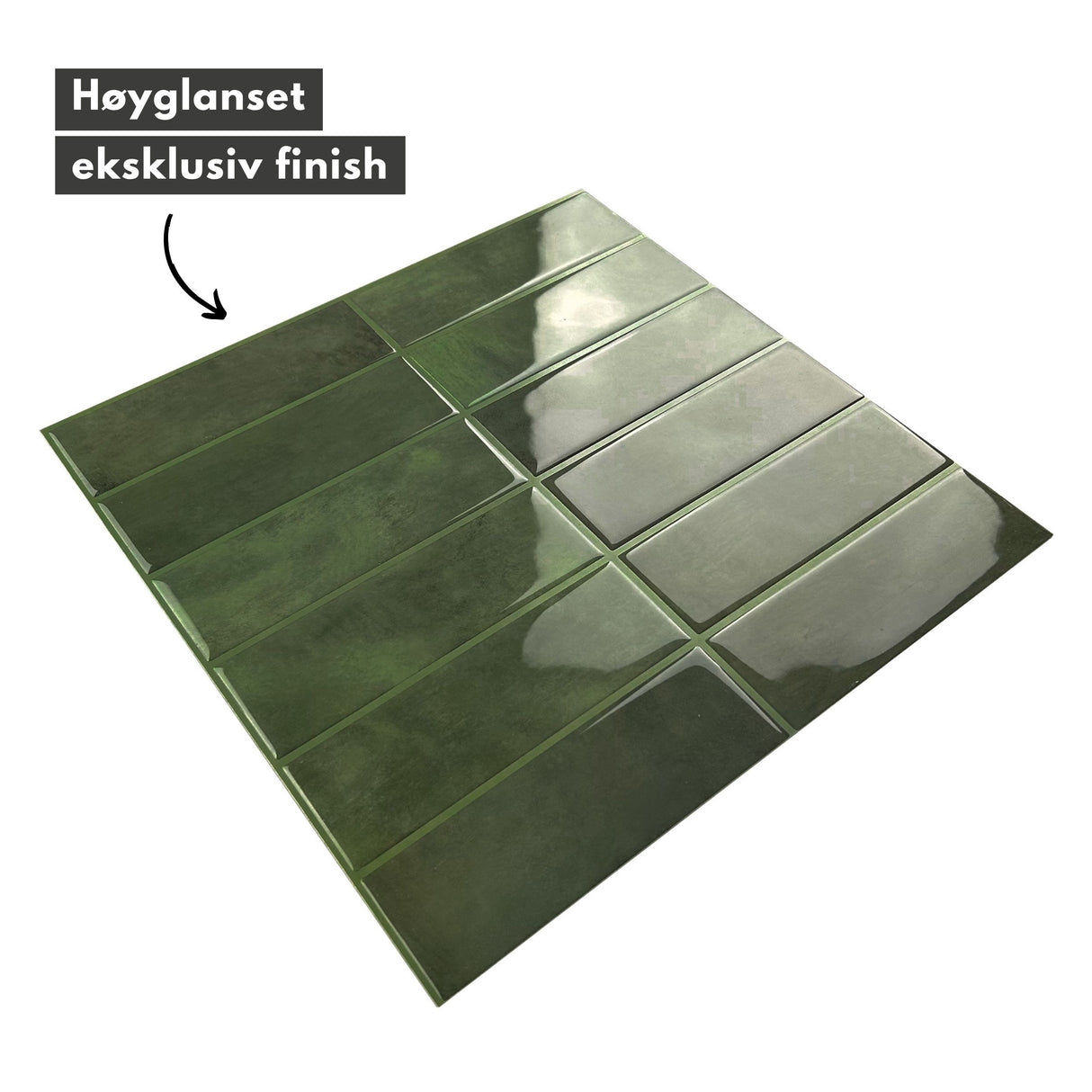 Vareprøve: Adelina grønn selvklebende veggfliser