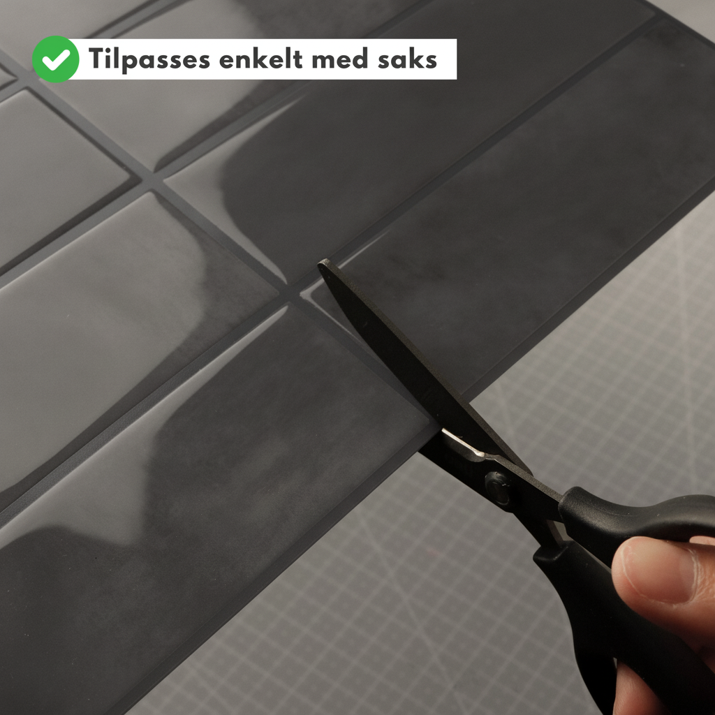 Adelina antrasitt selvklebende veggfliser