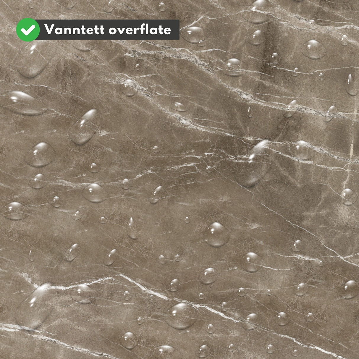 Nærbilde av Havana flisprøve med elegant marmordesign i varme jordtoner.