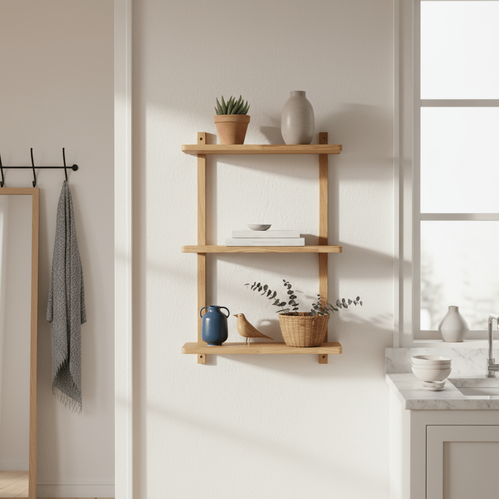 Townsville vegghylle eik 20 x 50 x 75 cm - Lindas Dekor