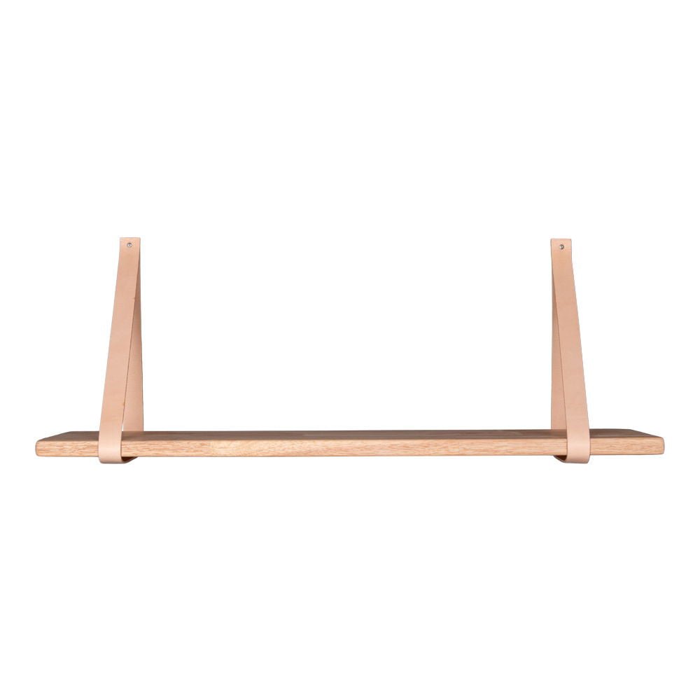 Sideprofil av lang vegghylle med 20 cm dybde