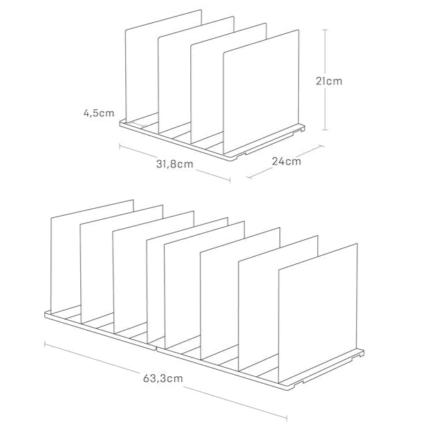 Ryddig og oversiktlig oppbevaringssystem for garderoben.