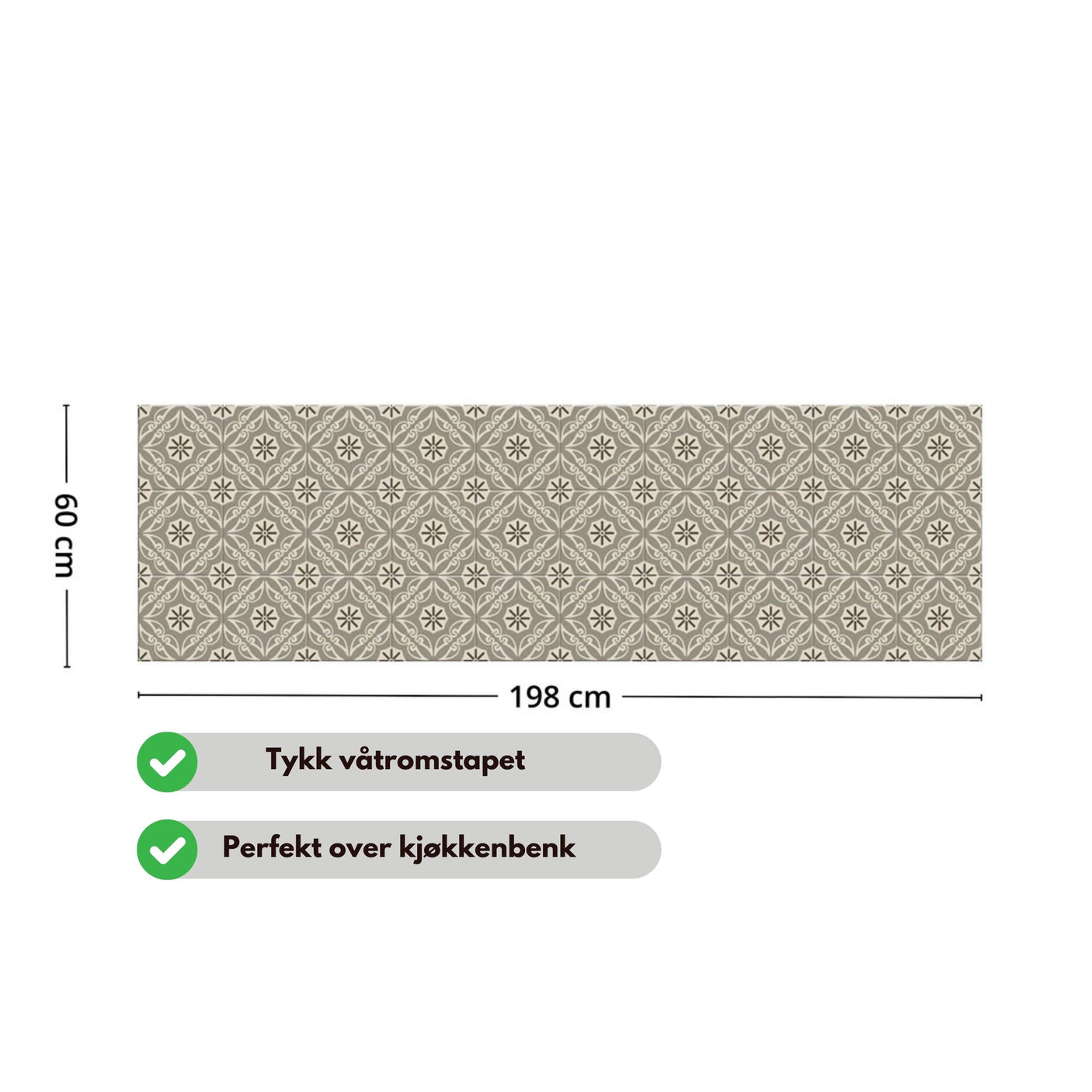 Heritage selvklebende backsplash