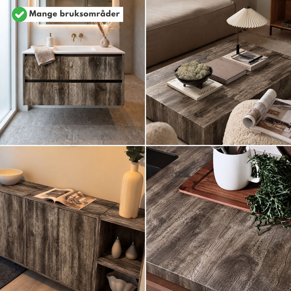 Smoked Old Wood kontaktplast