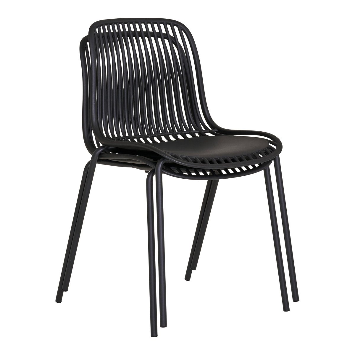 4 - pk Branson hagestol sort - Lindas Dekor