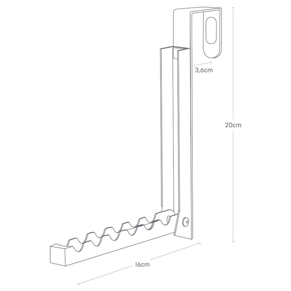 Plassbesparende klesholder med solid konstruksjon.