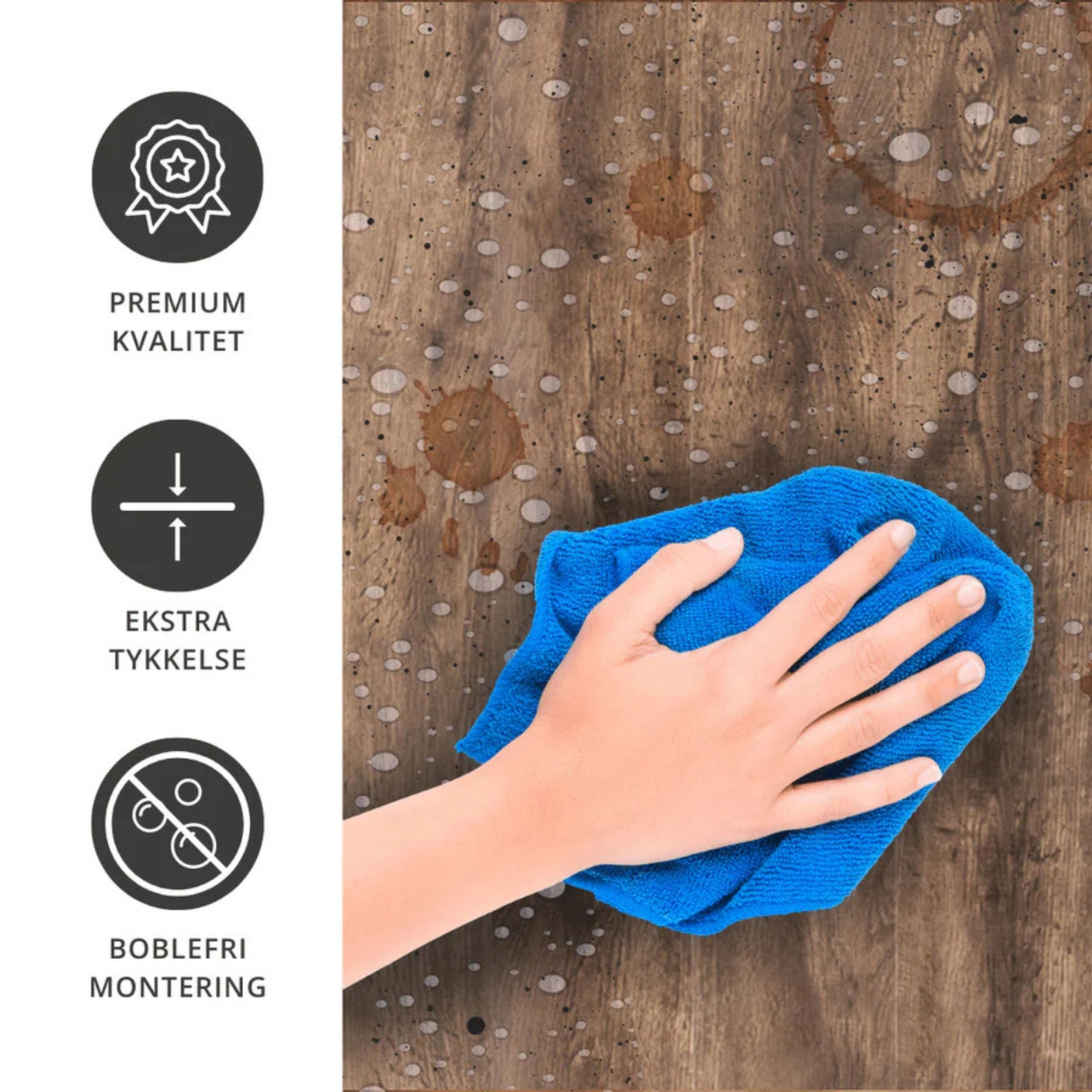 Selvklebende kontaktplast til kjøkken – enkel montering, slitesterk, vanntett og varmebestandig