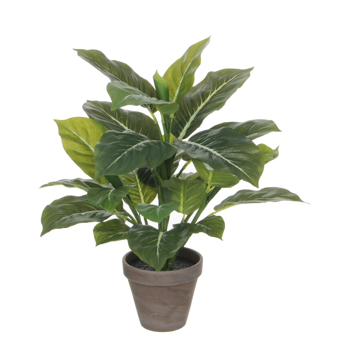 Evergreen kunstig plante grønn grå 49 cm med potte - Lindas Dekor